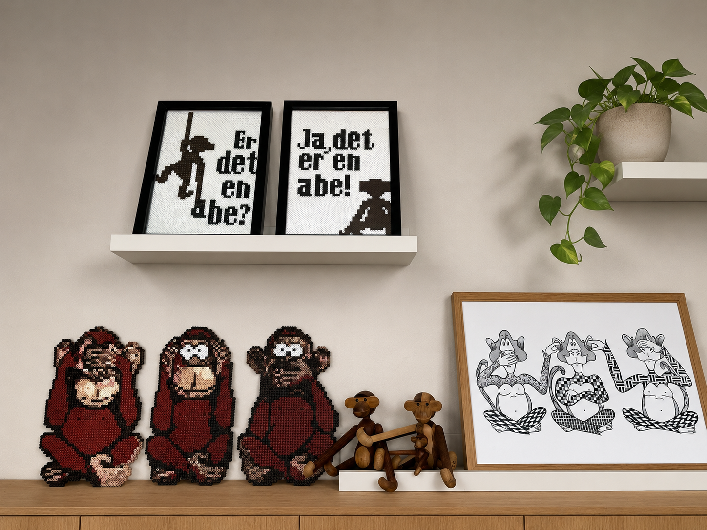 De tre venskabsaber - kan ikke se, ikke høre, ikke tale
