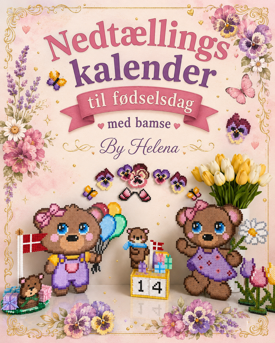Nedtællings Kalender til fødselsdag med bamse