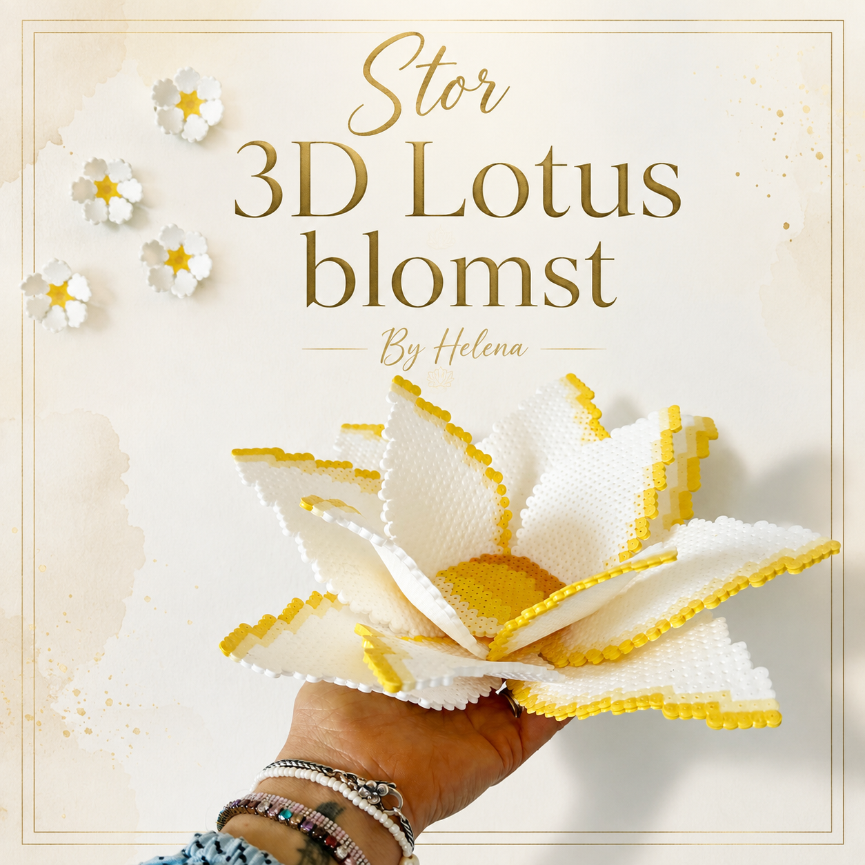 3D stor Lotus blomst