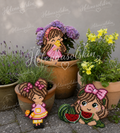 Vandmelonpigen Gabriella med vandmelon