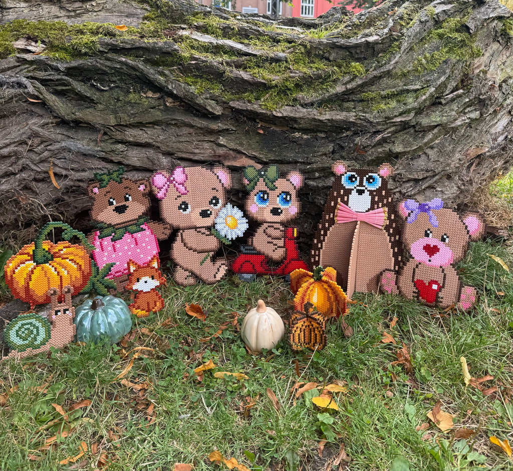 Efterårs bamse med knallert