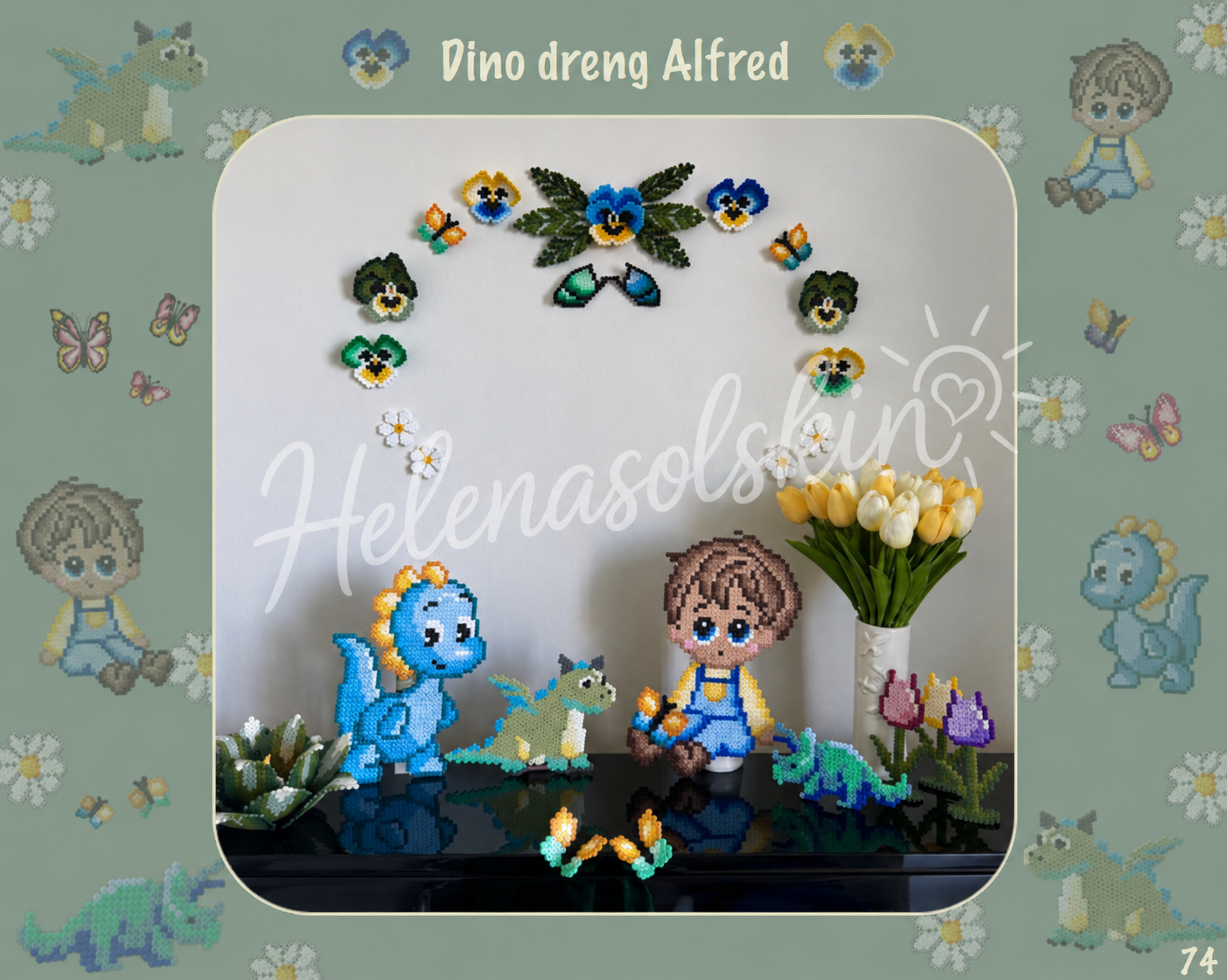 Måneds drengen Alfred med dinoer