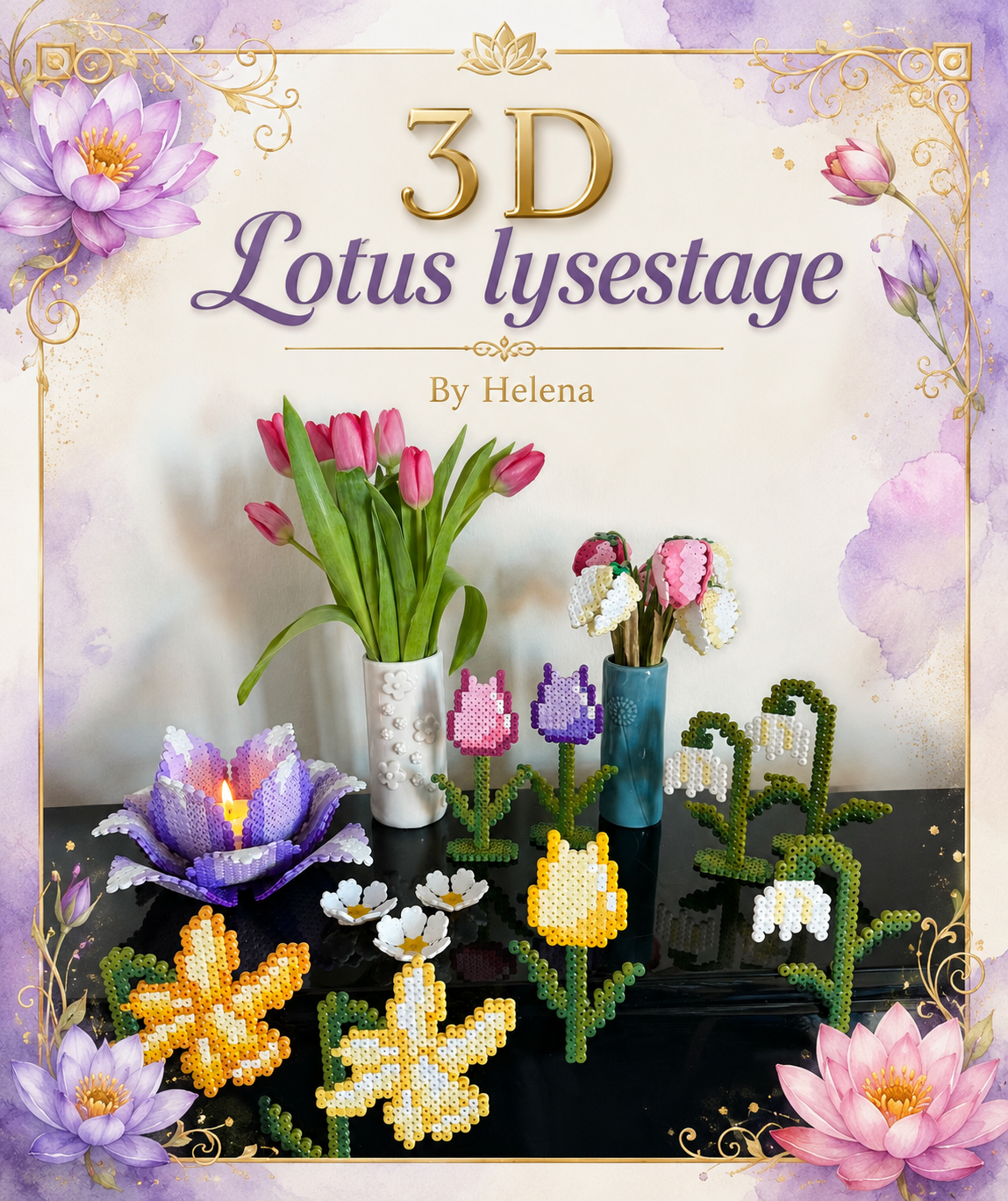 3D Lotus lysestage mellem
