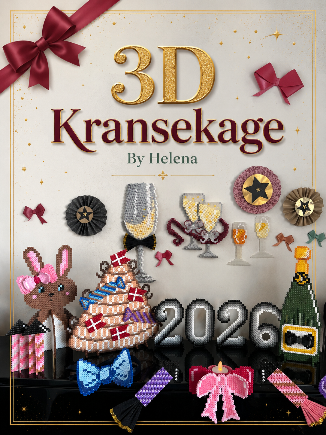 3D kransekage med pynt