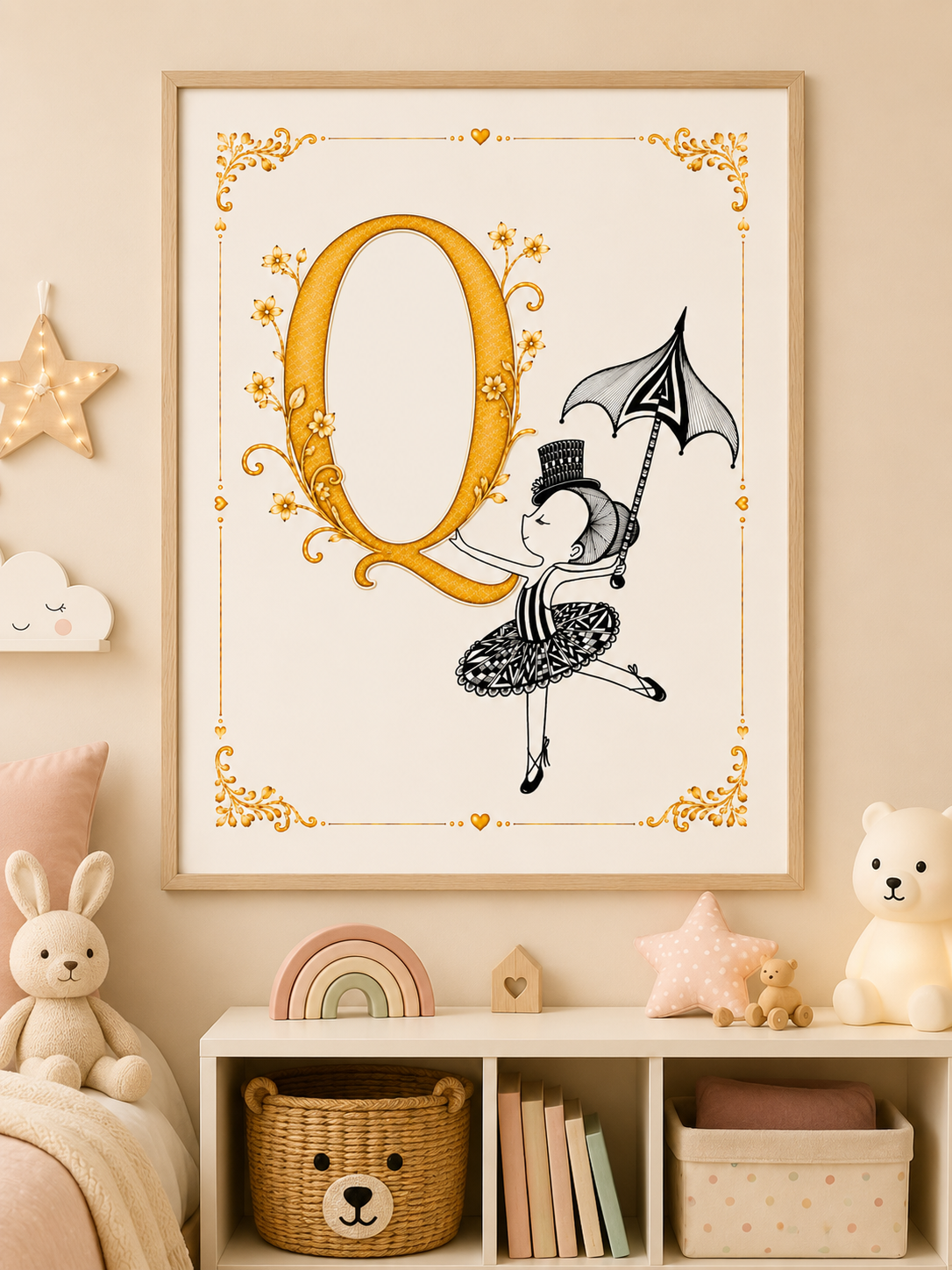 Bogstavsplakat Q
