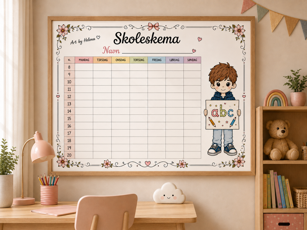 Gratis skoleskema print selv