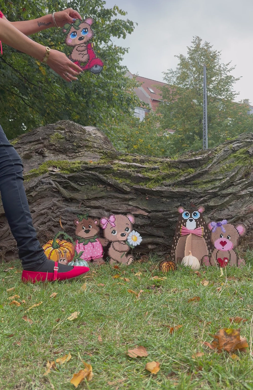 Efterårs bamse med knallert